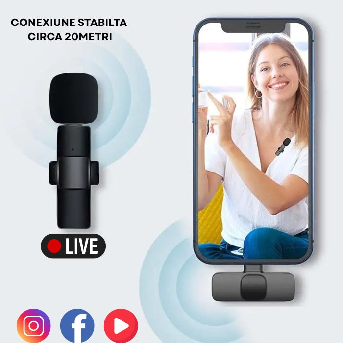 Set 2 Microfoane Lavaliera ENTRY WM001 Wireless TYPE C