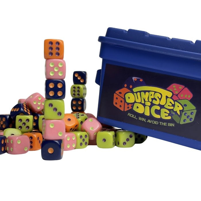 Joc de societate DUMPSTER DICE, 80 piese, pentru 2-4 jucători