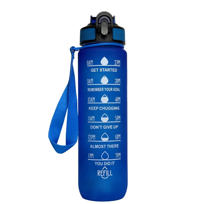Sticla de Apa pentru Sport, Motivationala, 1000ml, Blue